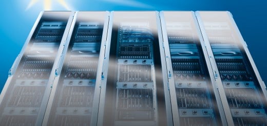 hosted server in racks