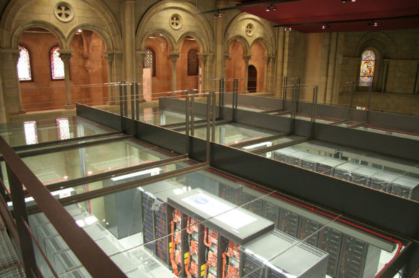 the barcelona supercomputing center data center in a chapel