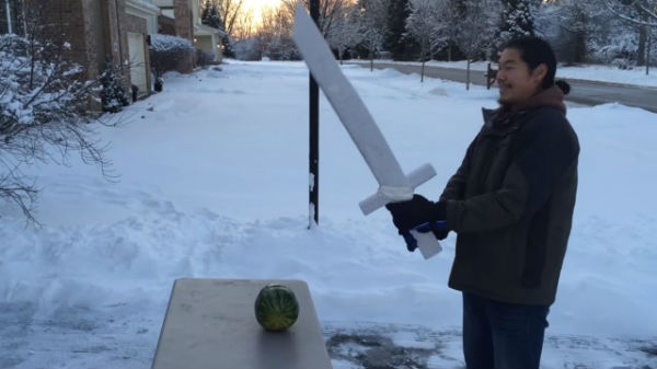 toilet paper ice sword