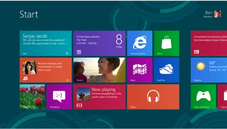 windows 8 start screen